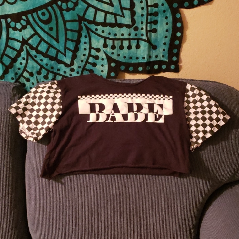 Checkered Babe Crop Top
